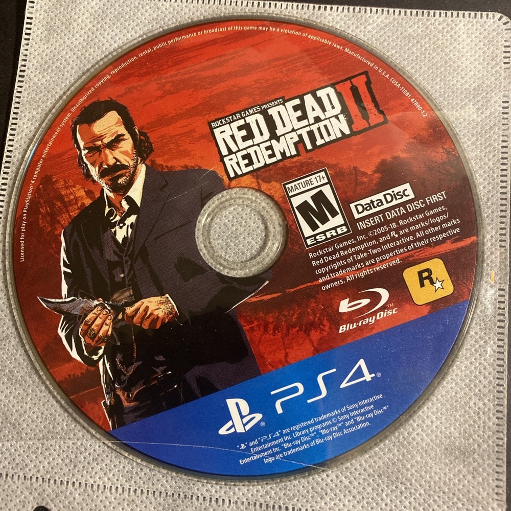 Red Dead Redemption 2 (Sony Playstation 4, 2018) PS4 Data Disc Only